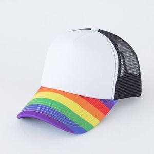 NEW! Rainbow Brim Trucker Hat